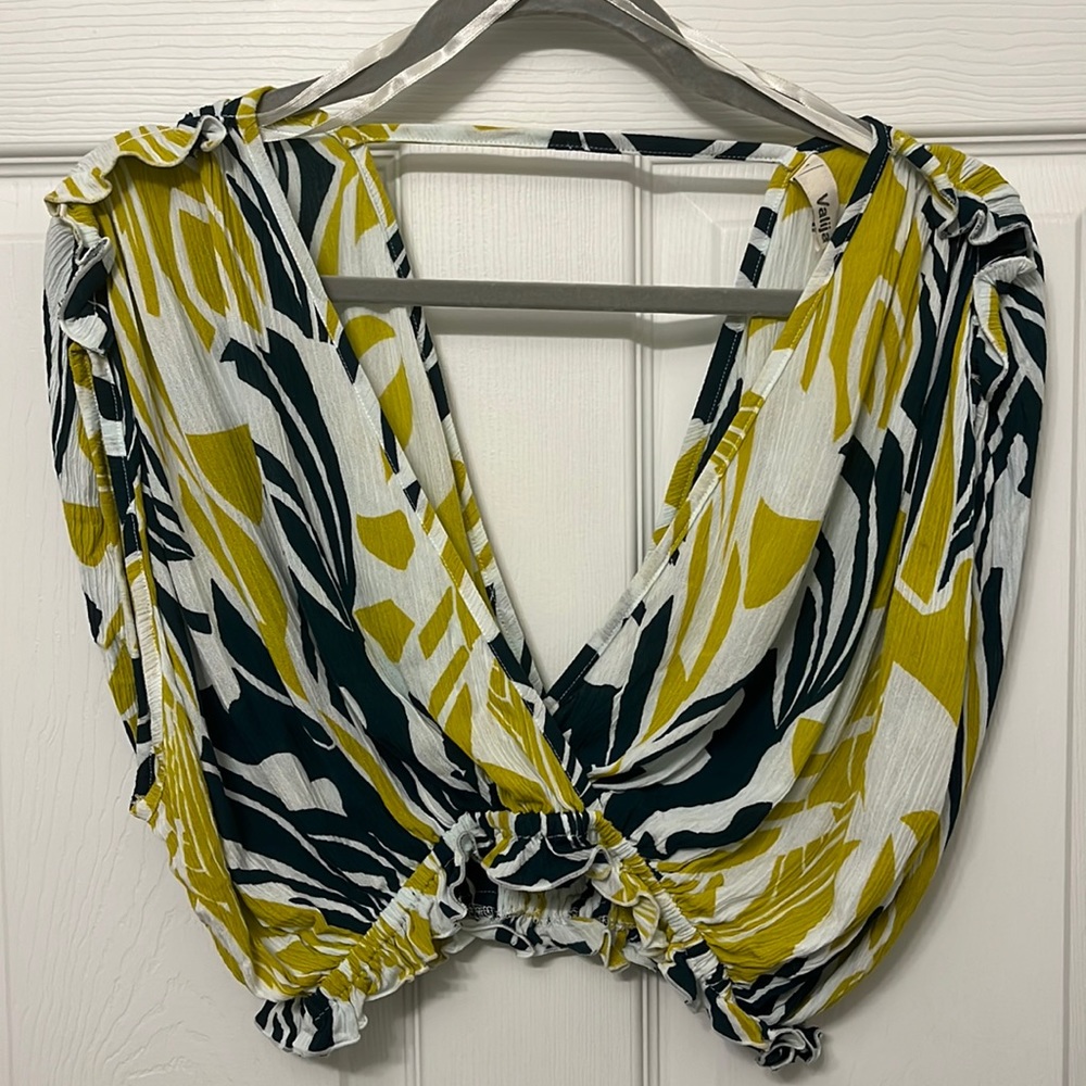 Valija Abstract Palm Print Top